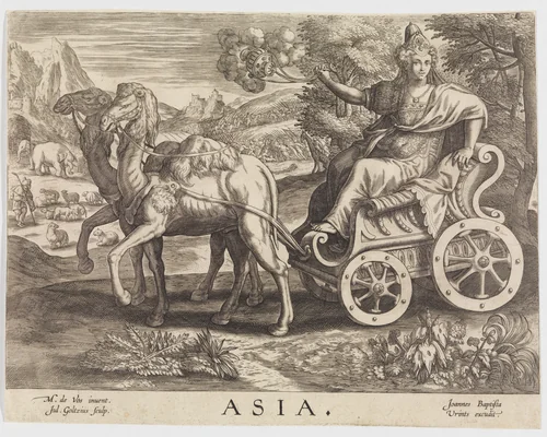 Allegory of Asia, from "The Four Continents" by Julius Goltzius, print, 1555-1565