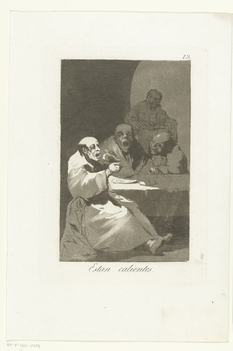 Zij zijn heet by Francisco de Goya, print, 1797-1799