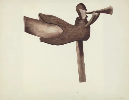 Weather Vane by Mildred E. Bent, index of american design, 1935-1942