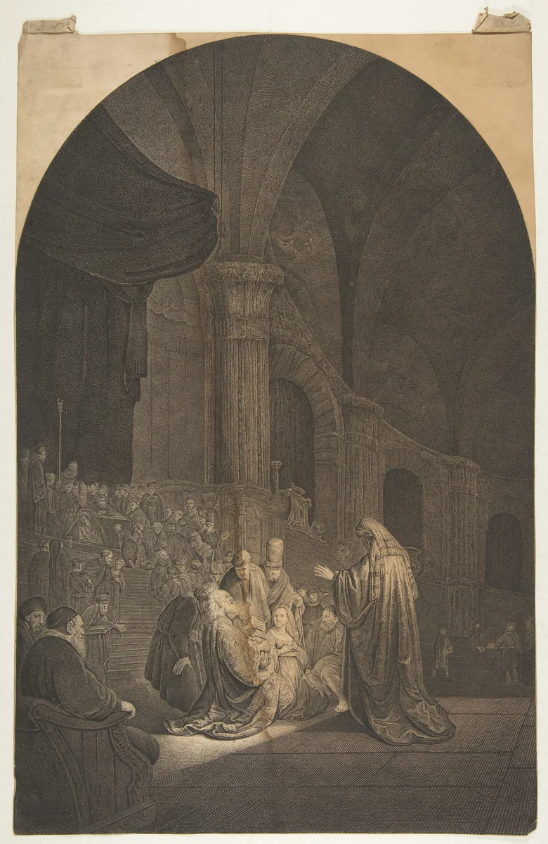 Simeon in the Temple by Jean Pierre de Frey, print, 1785-1834