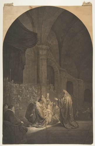 Simeon in the Temple by Jean Pierre de Frey, print, 1785-1834