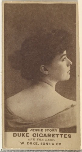 Jessie Story, from the Actors and Actresses series (N145-7) issued by Duke Sons & Co. to promote Duke Cigarettes by W. Duke, Sons & Co., photograph, 1880-1889