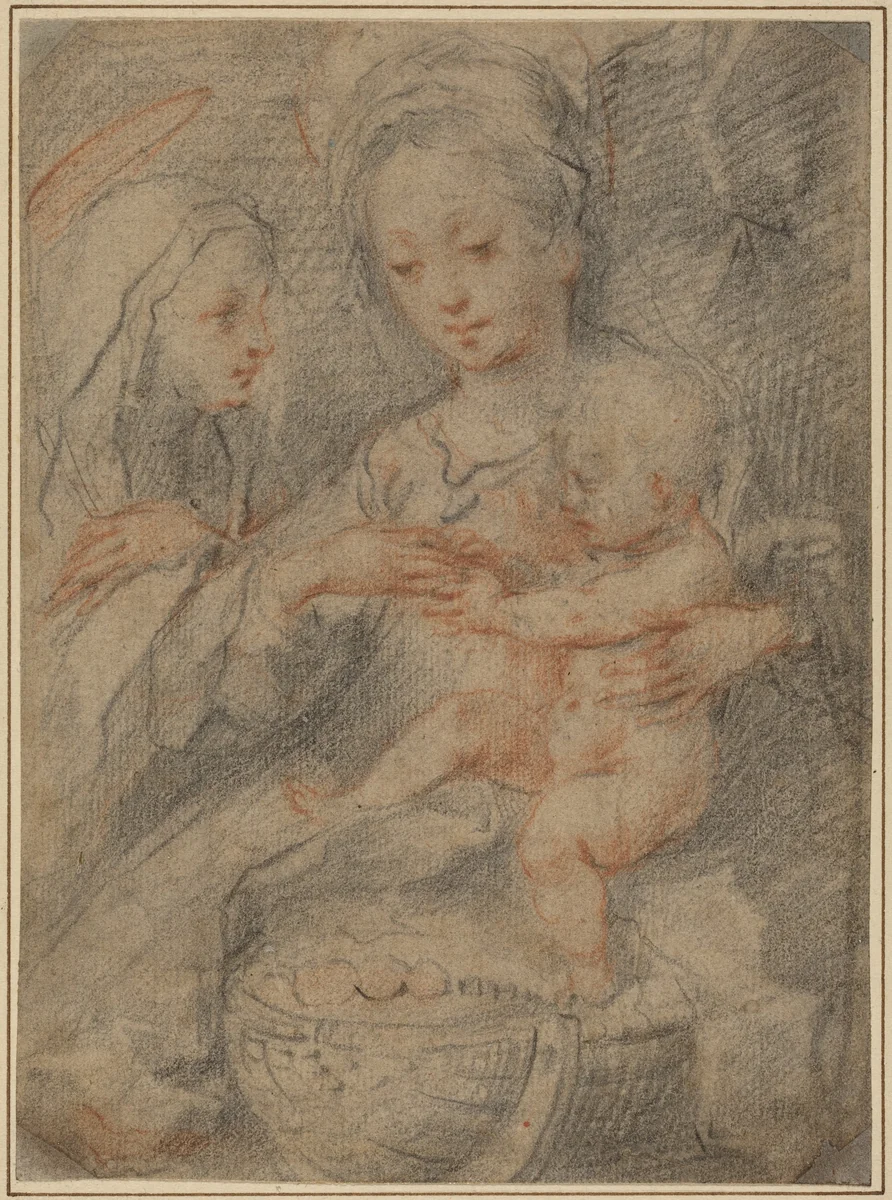 The Marriage of Saint Catherine by Francesco Vanni, drawing, 1563-1610
