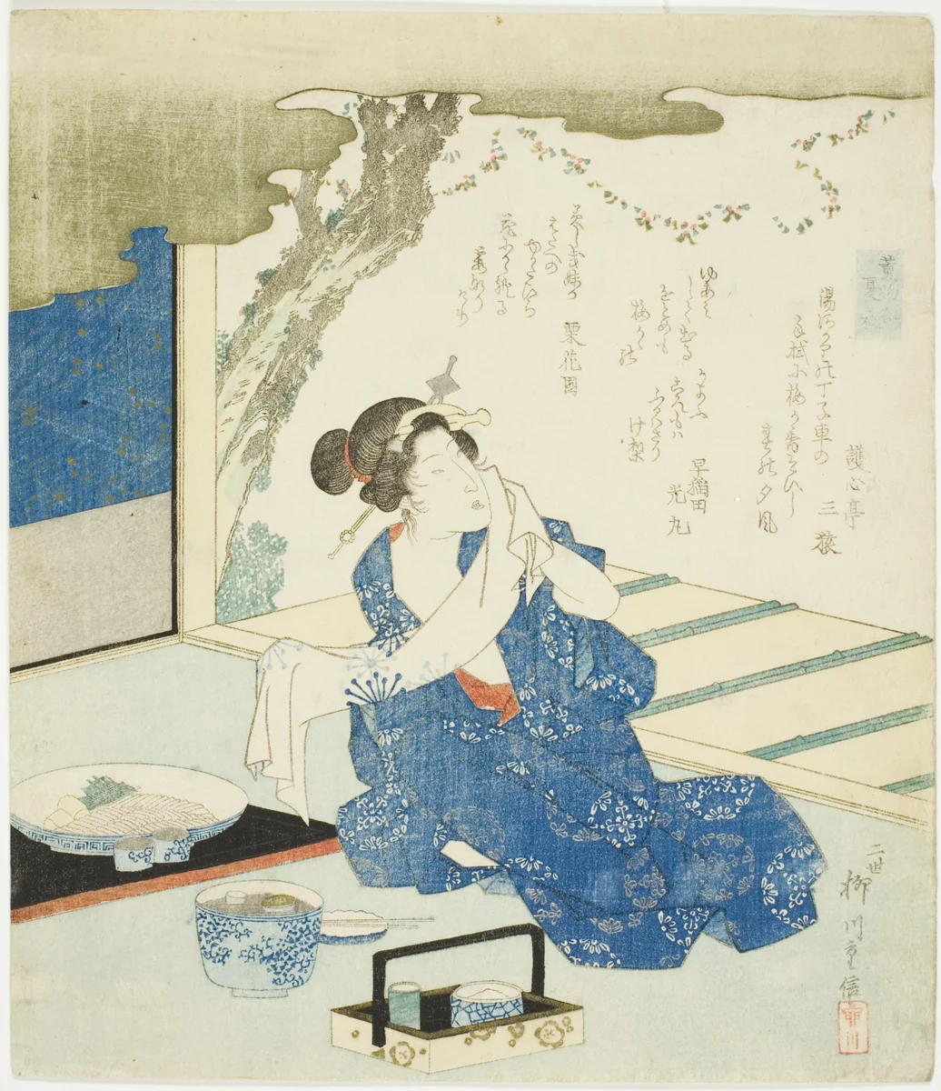 Summer Robes (Natsugoromo), from the series "A Comparison of Incense (Takimono awase)" by Yanagawa Shigenobu II, print, 1817-1827