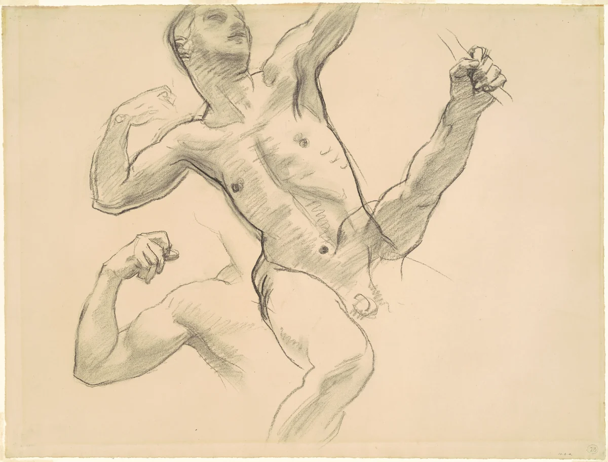 Studies of Achilles for "Chiron and Achilles" by John Singer Sargent, drawing, 1922-1925