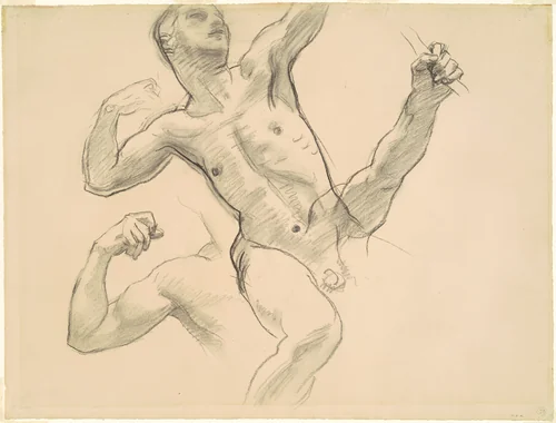 Studies of Achilles for "Chiron and Achilles" by John Singer Sargent, drawing, 1922-1925