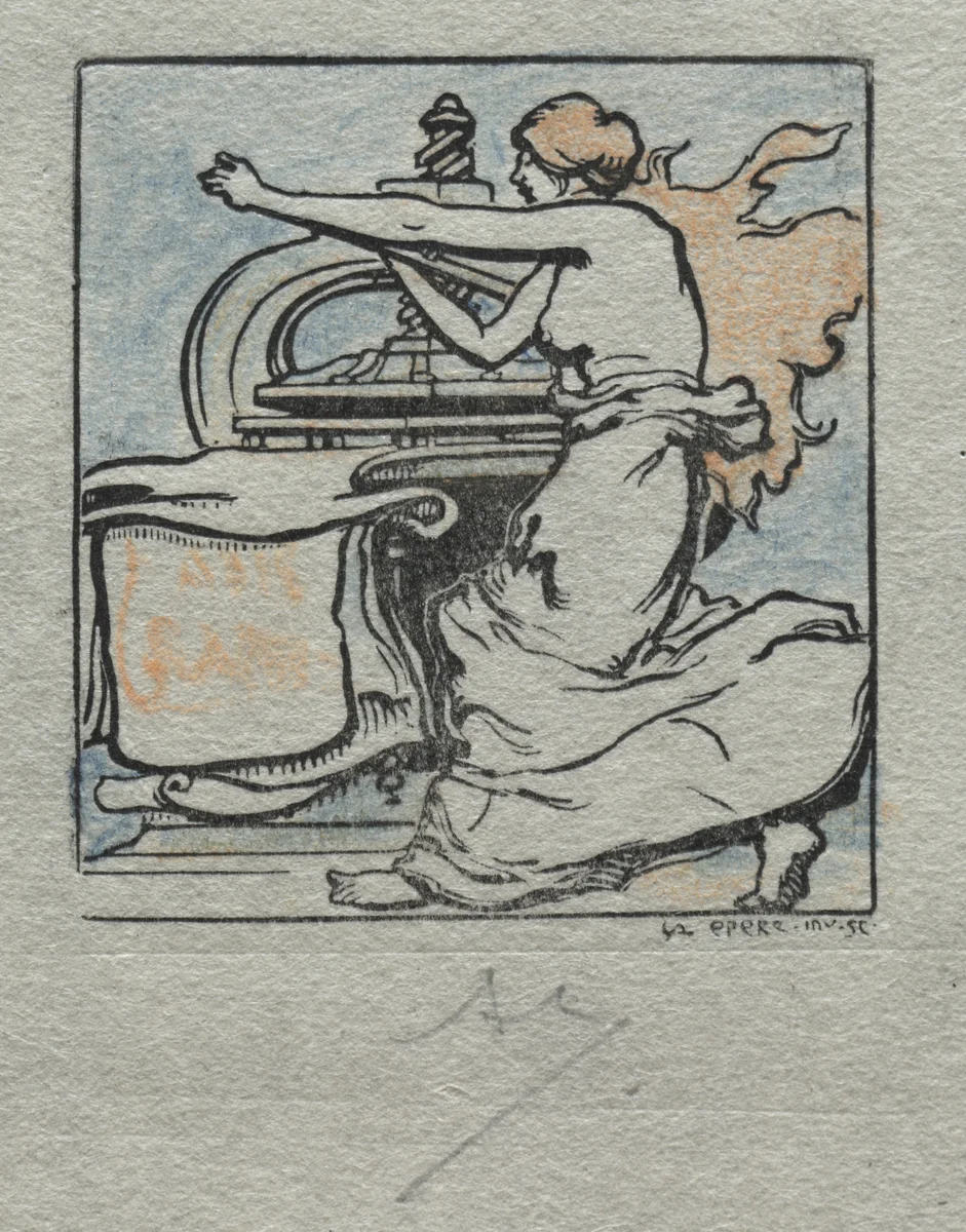 The Printer by Auguste Louis Lepère, print, 1900