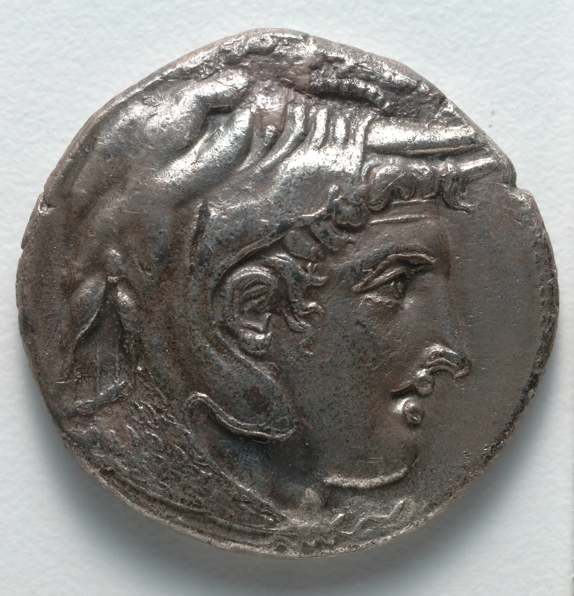 Tetradrachm: Head of Alexander III [The Great] (obverse) by Unknown, metalwork, -306