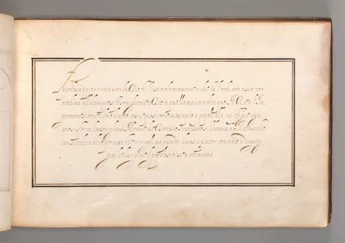 Calligraphic Exercise in Italian (Cursive Script) by anonymous, book, 1600-1625
