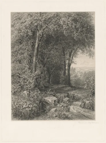 Summer by Eduard Willmann; Julius Mařák, print, 1871