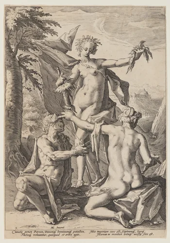 The Fates by Jacob Matham, print, 1600