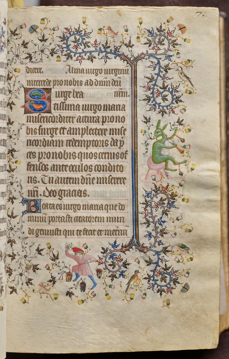 Hours of Charles the Noble, King of Navarre (1361-1425): fol. 36r, Text by Master of the Brussels Initials and Associates, book, 1400-1410