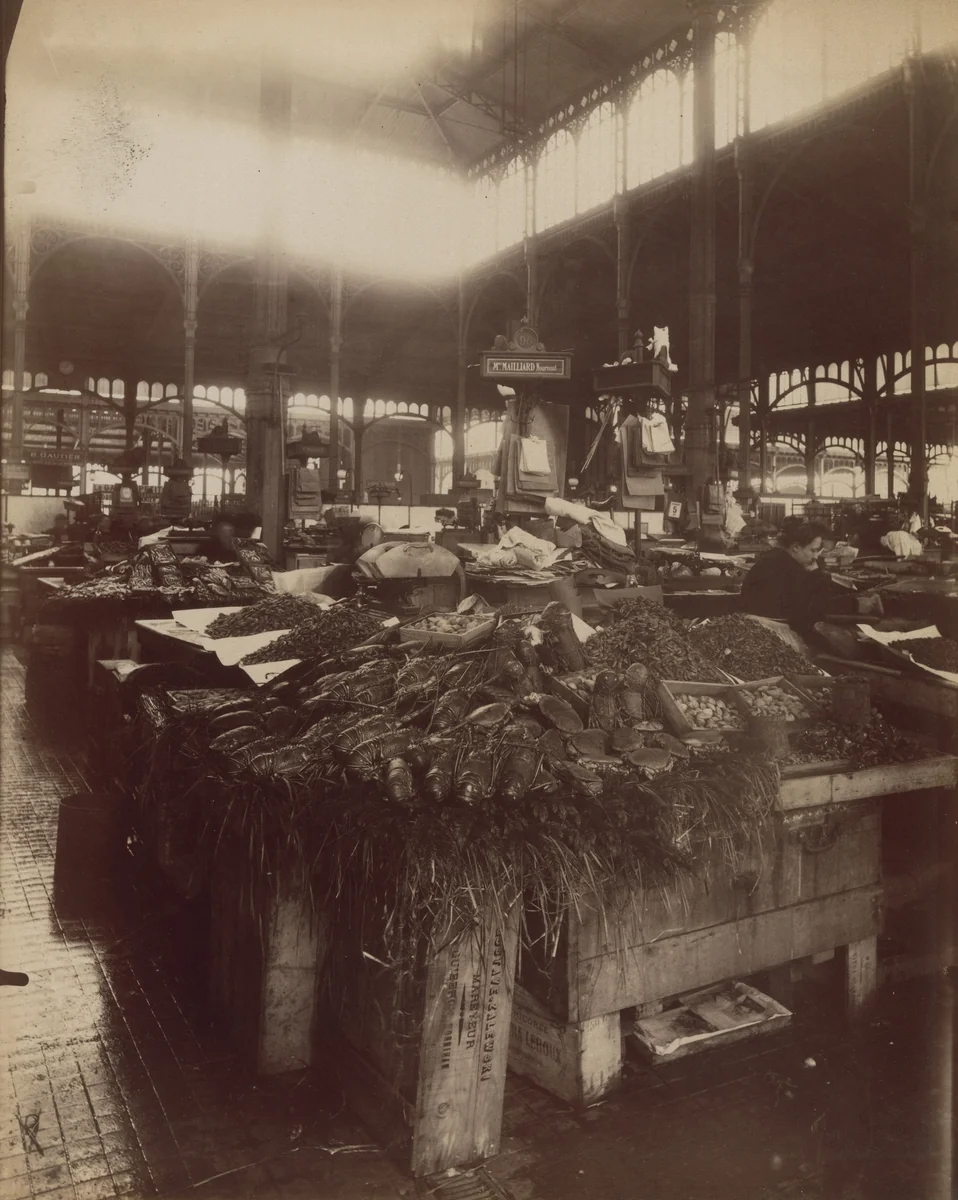 Les Halles by Eugène Atget, photograph, 1910