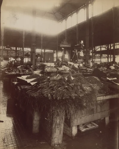 Les Halles by Eugène Atget, photograph, 1910