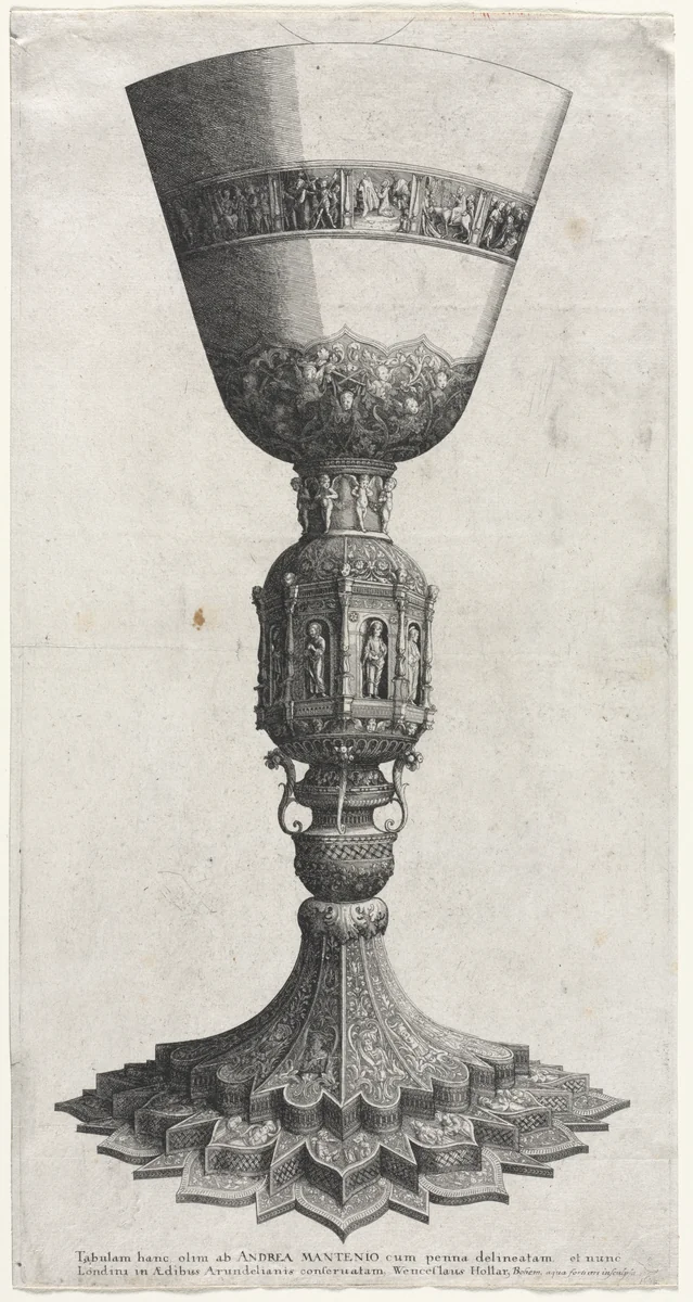 The Great Chalice Adorned with Figures by Wenceslaus Hollar, print, 1640