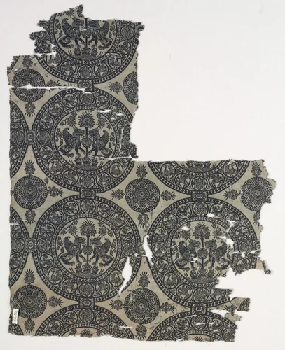 Fragments with Griffins in Roundels by Unknown, textile, 1100-1966