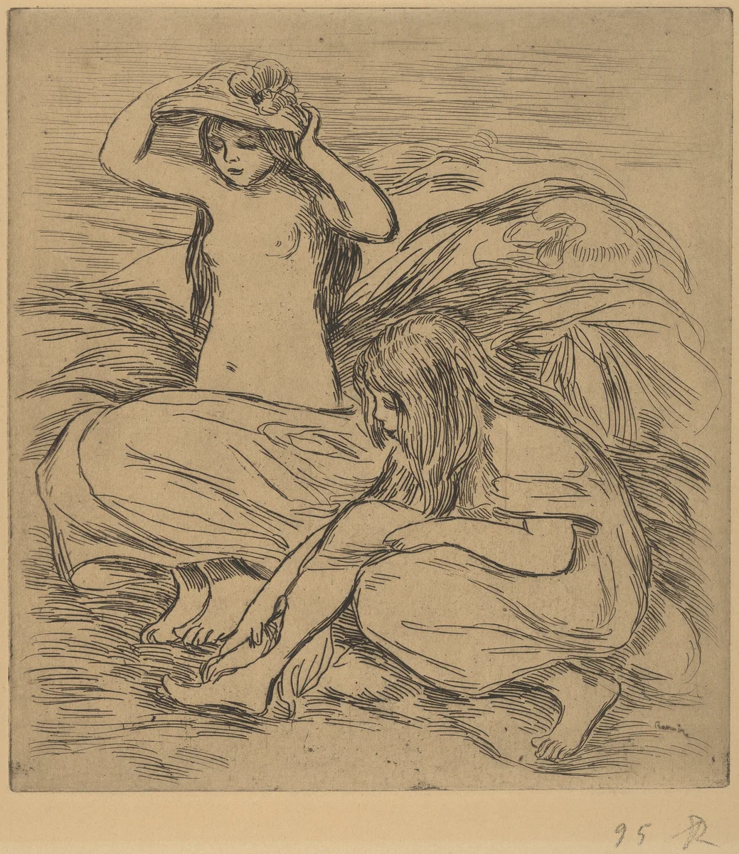 The Two Bathers by Auguste Renoir, print, 1895
