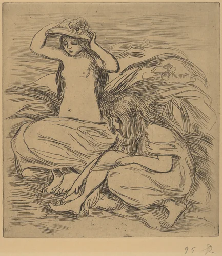 The Two Bathers by Auguste Renoir, print, 1895