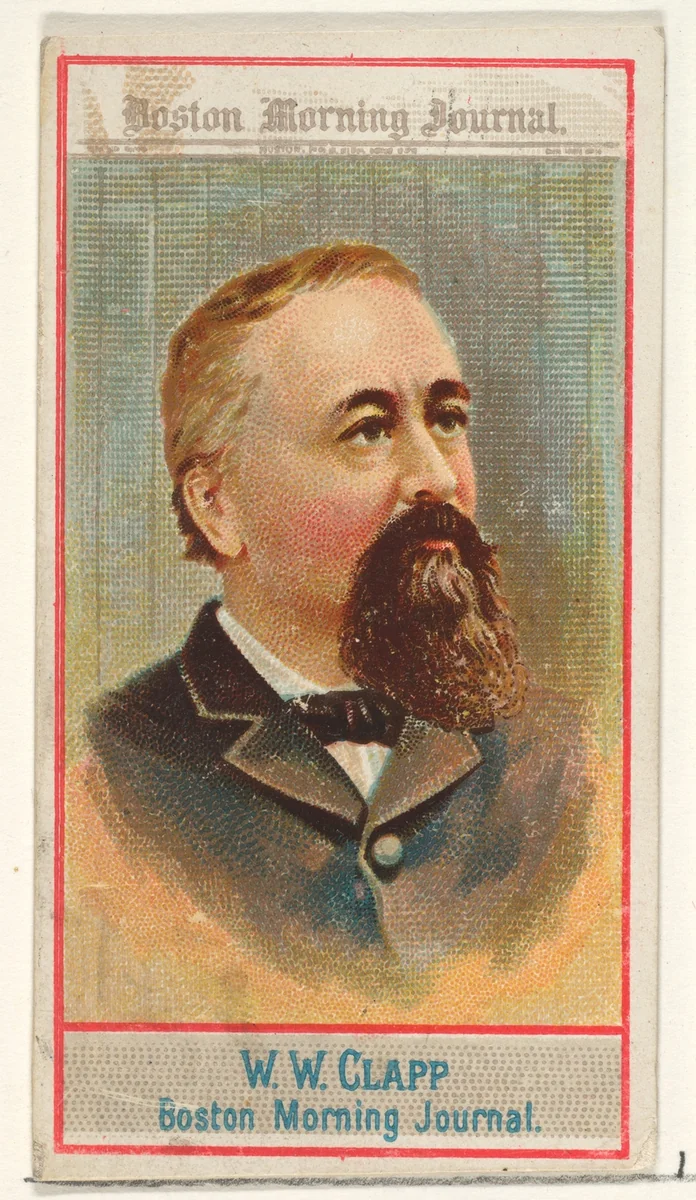 W.W. Clapp, Boston Morning Journal, from the American Editors series (N1) for Allen & Ginter Cigarettes Brands by Allen & Ginter, print, 1887