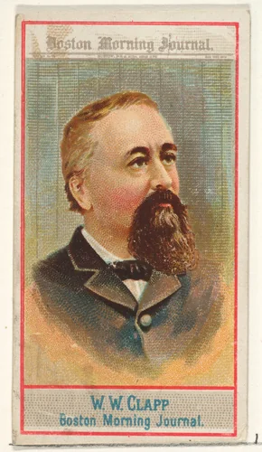 W.W. Clapp, Boston Morning Journal, from the American Editors series (N1) for Allen & Ginter Cigarettes Brands by Allen & Ginter, print, 1887