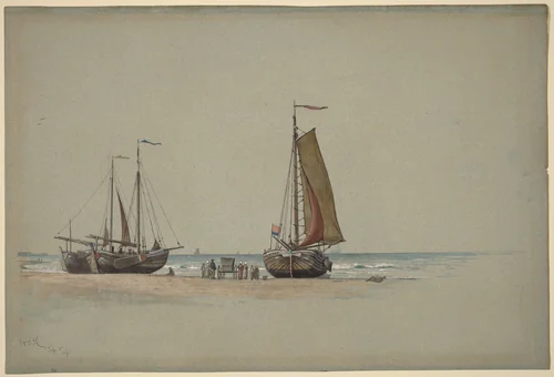 Blankenberge No.3 by William Stanley Haseltine, drawing, 1875