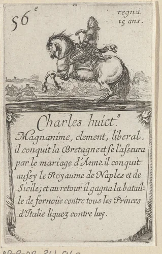 Karel VIII by Stefano della Bella, print, 1620-1664