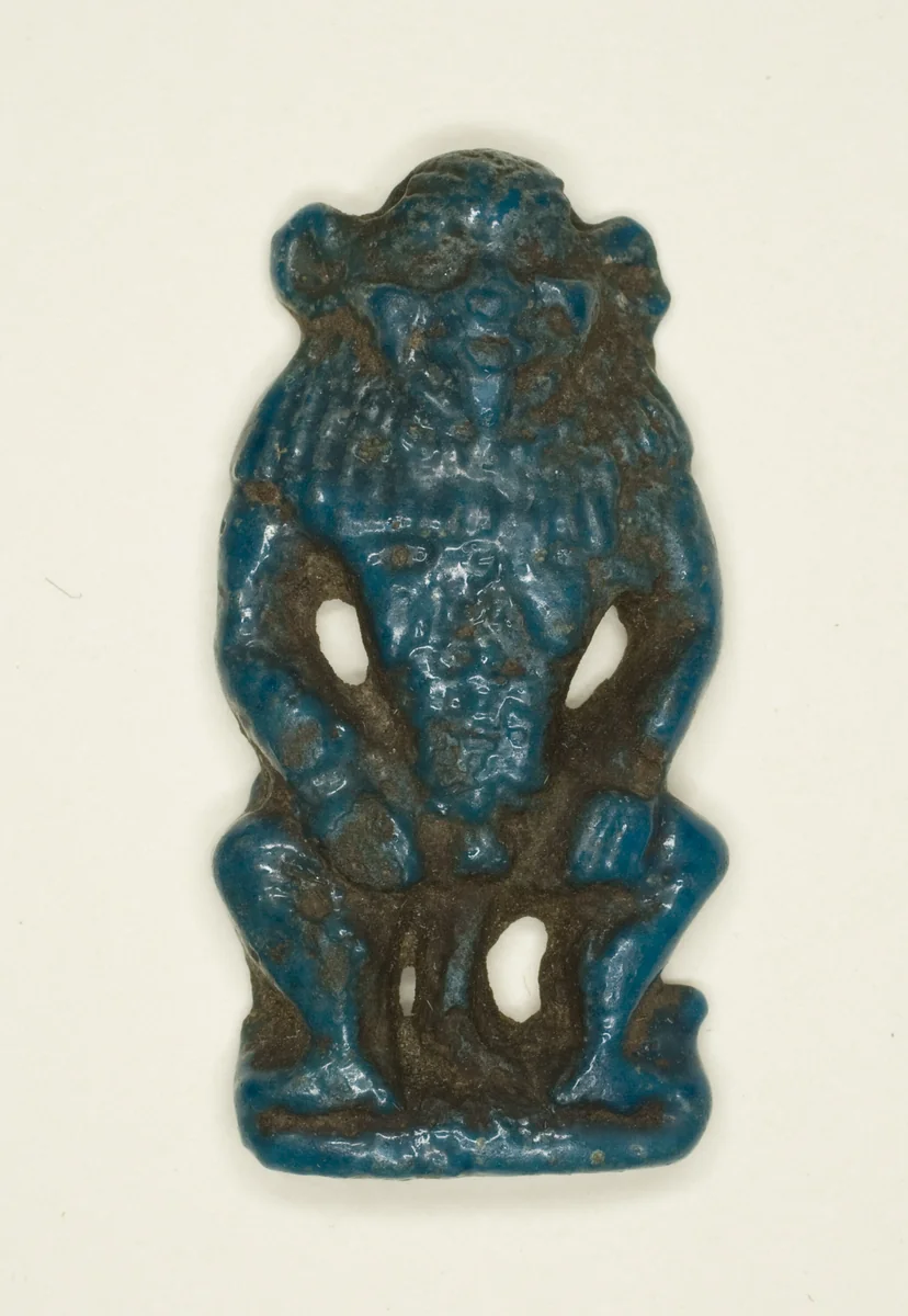 Amulet of the God Bes by Egyptian, metalwork, -1070--656