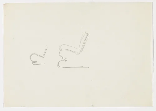 Chair without Arms (Elevation sketches) by Ludwig Mies van der Rohe, mies van der rohe archive, 1926