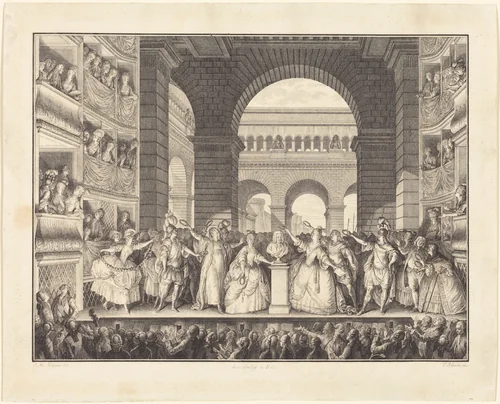 Couronnement de Voltaire (The Crowning of Voltaire) by Charles-Etienne Gaucher
Jean-Michel Moreau the Younger, print, 1782