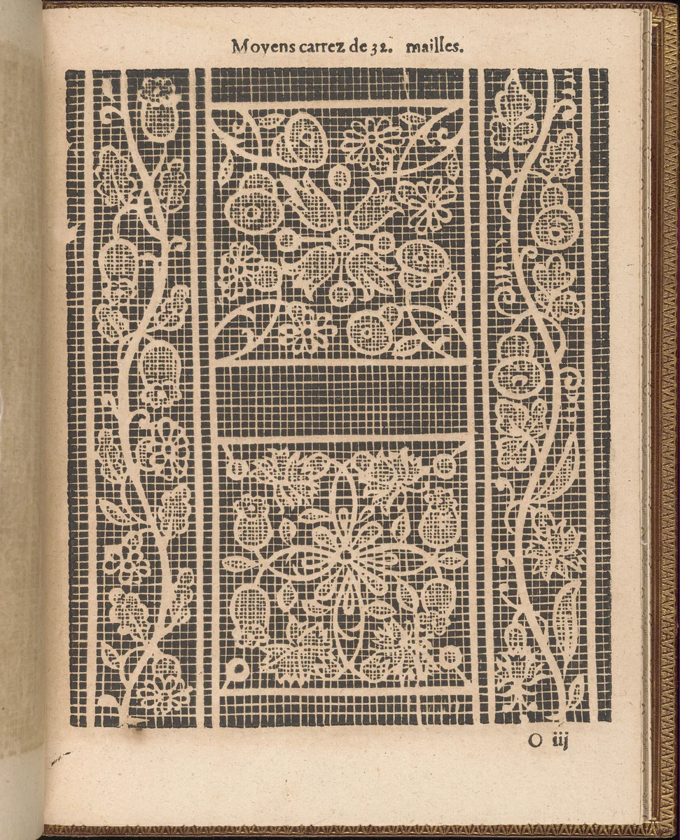 La Pratique de l'Aiguille, page 54 (recto) by Matthias Mignerak, book, 1605