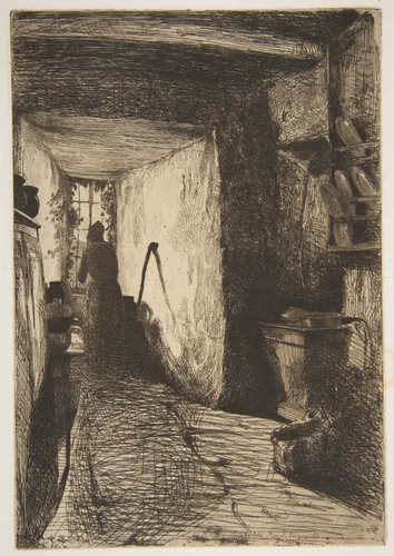 The Kitchen by James McNeill Whistler, print, 1858