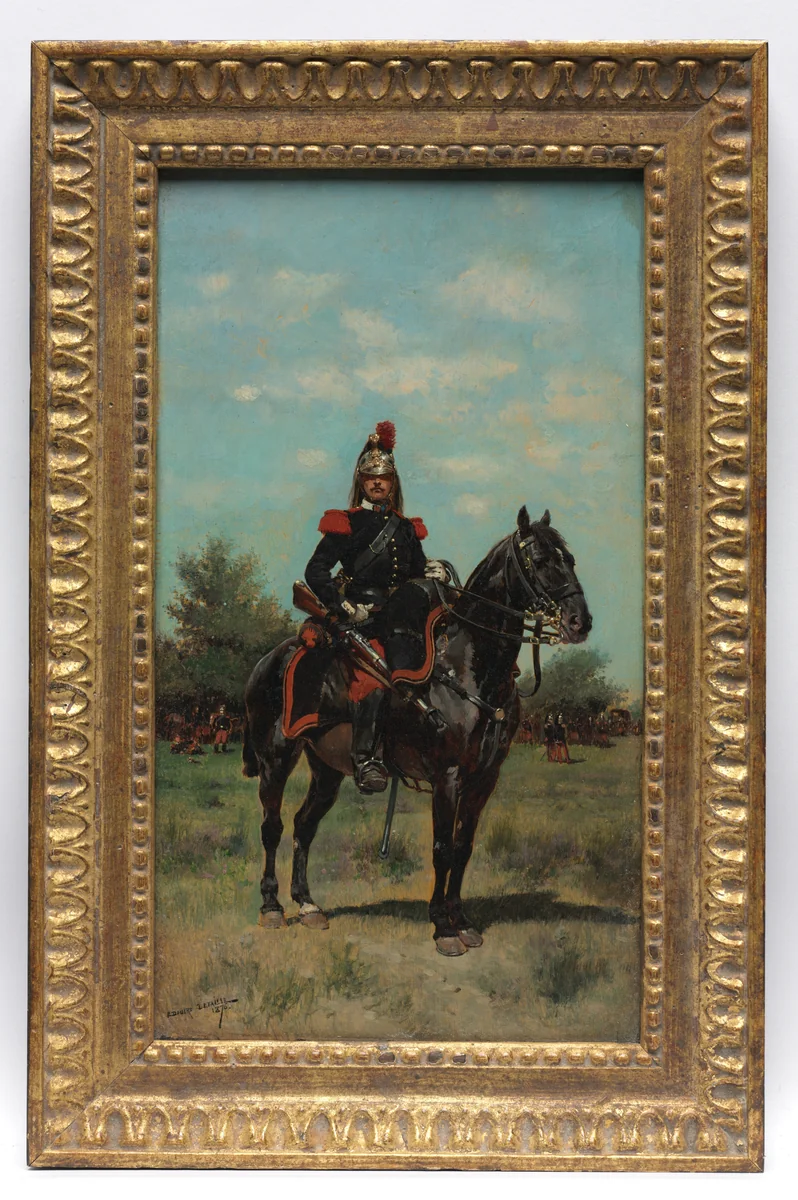 Mounted Dragoon Officer by Édouard Detaille, painting, 1876