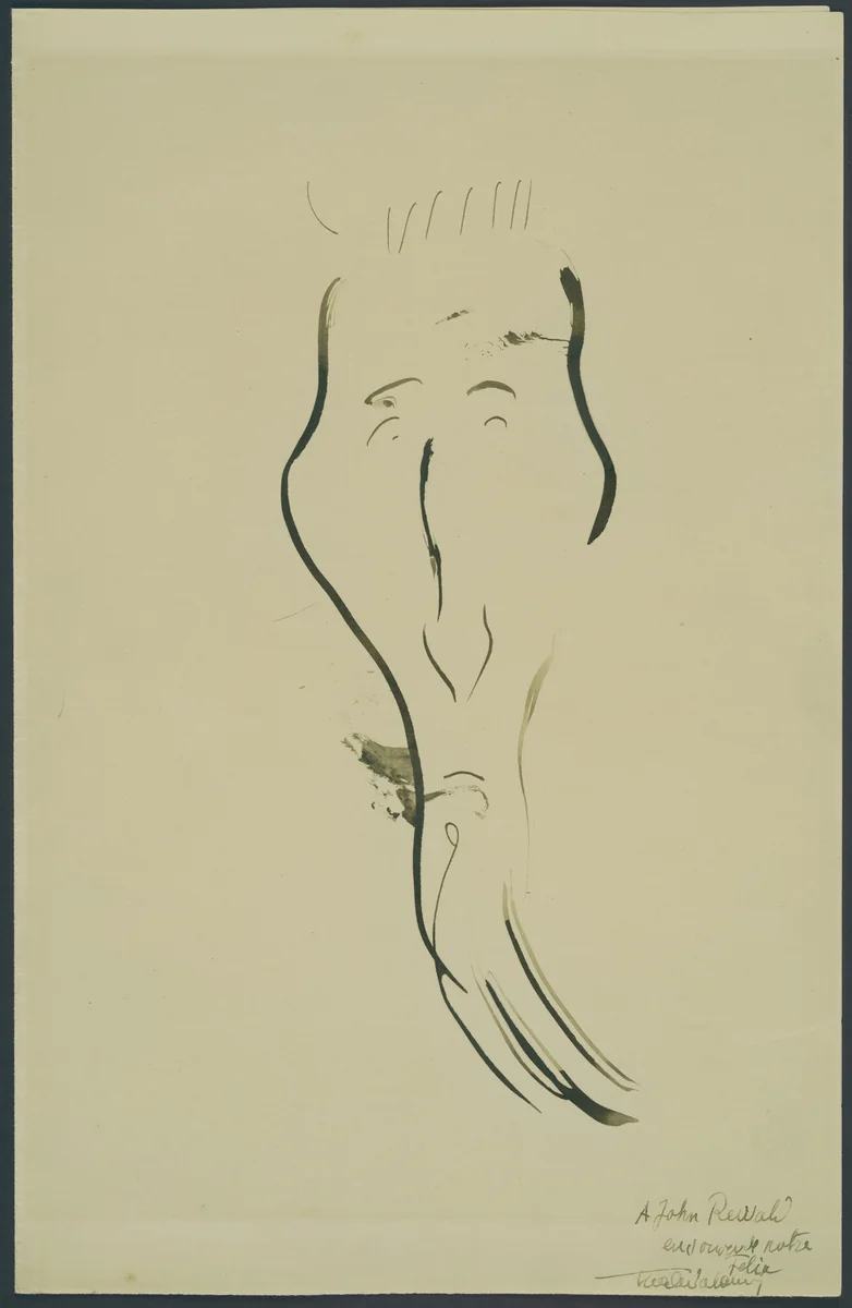 Caricature of Félix Fénéon by Henri de Toulouse-Lautrec, drawing, 1895