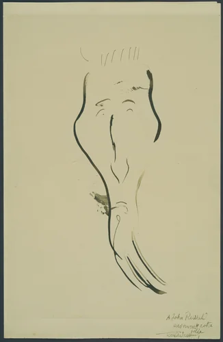 Caricature of Félix Fénéon by Henri de Toulouse-Lautrec, drawing, 1895