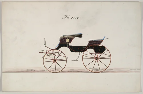 Design for Phaeton, no. 1004 by Brewster & Co., drawing, 1850-1870