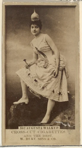 Card Number 362, Augusta Walkup, from the Actors and Actresses series (N145-3) issued by Duke Sons & Co. to promote Cross Cut Cigarettes by W. Duke, Sons & Co., photograph, 1880-1889