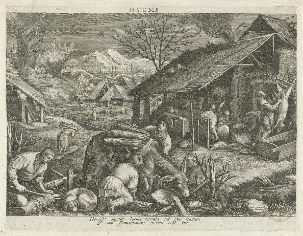 Winter by Unknown, print, 1587-1595