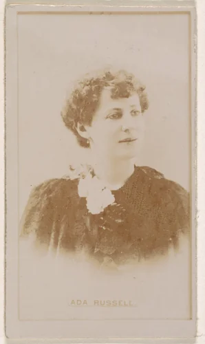 Ada Russell, from the Actresses series (N245) issued by Kinney Brothers to promote Sweet Caporal Cigarettes by Kinney Brothers Tobacco Company, photograph, 1890