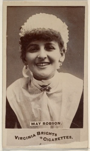 May Robson, from the Actors and Actresses series (N45, Type 6) for Virginia Brights Cigarettes by Allen & Ginter, photograph, 1885-1891