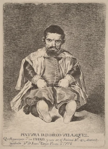 Un enano (A Dwarf) by Francisco Goya; Diego Velázquez, print, 1778