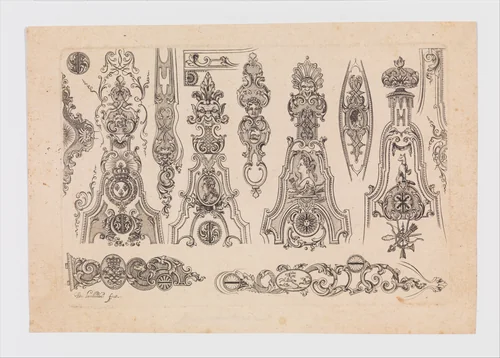 Plate three from Nouveavx Desseins D'Arquebvseries by De Lacollombe, other, 1680-1755