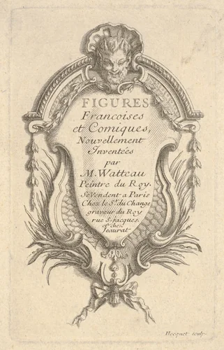 Frontispiece for "Figures French and comic" (Figures francoises et comiques) by Robert Hecquet, print, 1684-1721