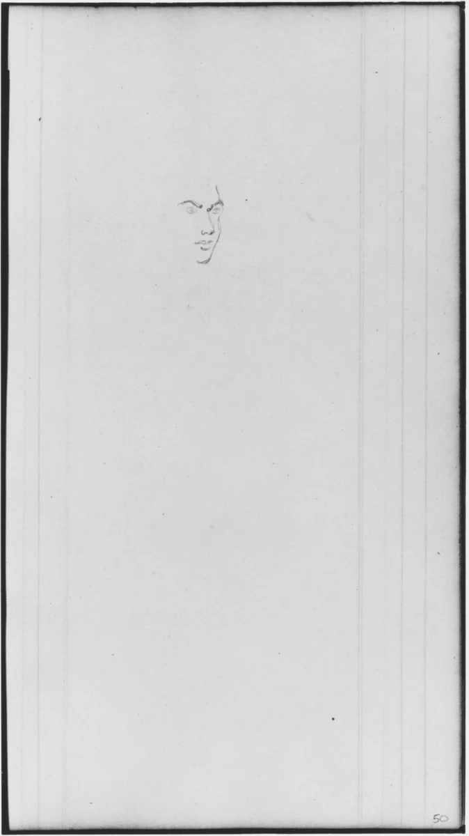 Profile (from Sketchbook) by John William Casilear, artwork, 1811-1893