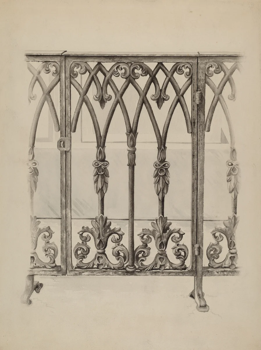 Cast Iron Gate Railing by Ray Price, index of american design, 1936