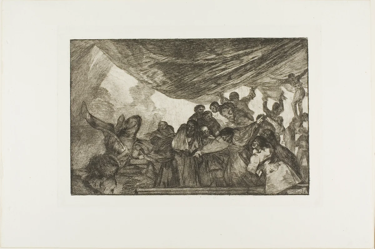 Without commending himself either to God or the devil, plate 15 from Los Proverbios by Francisco José de Goya, print, 1815-1824