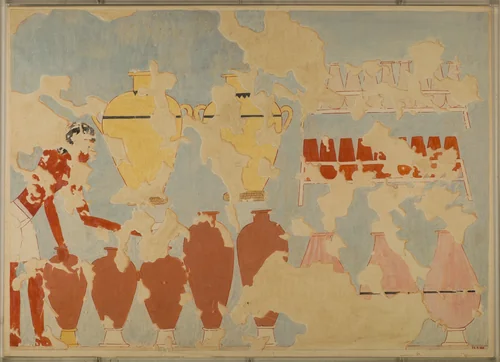 Storage of Wine and Beer, Tomb of Nebamun by Charles K. Wilkinson, artwork, -1473--1458