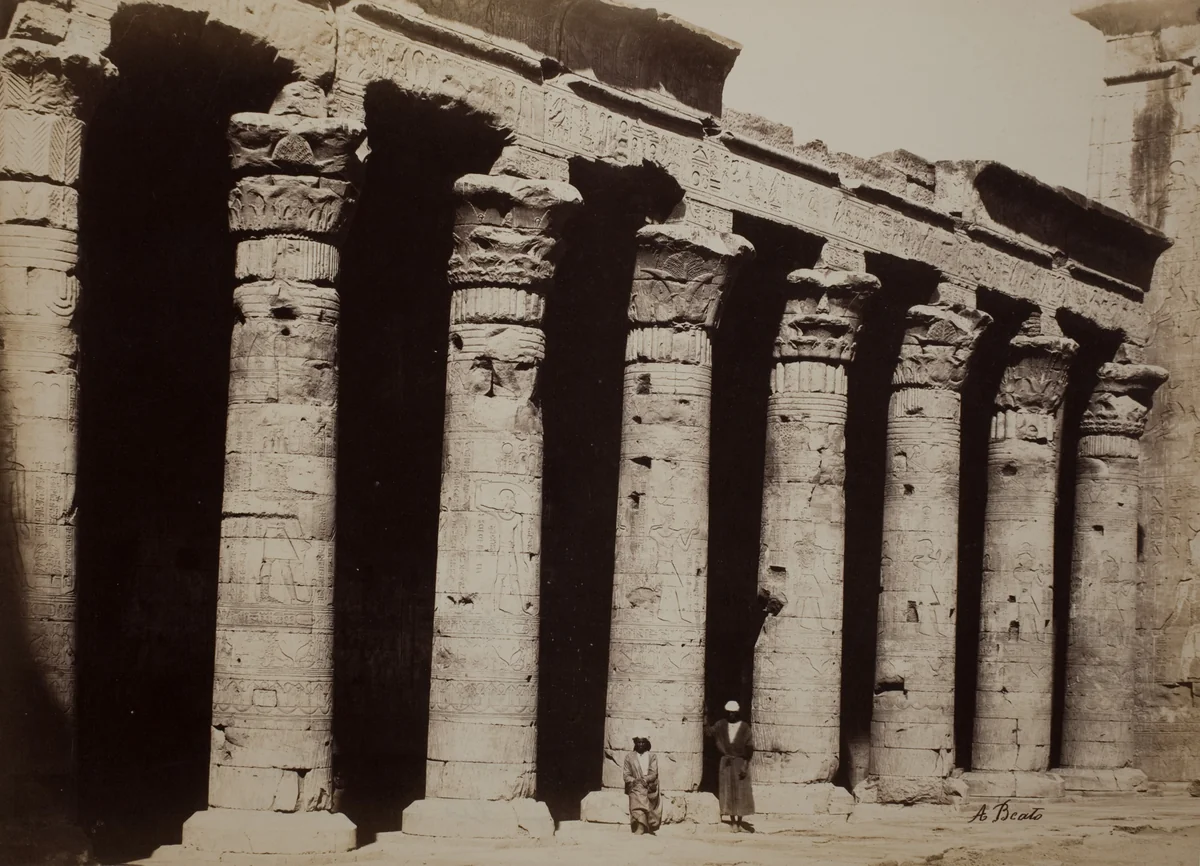 Temple, Egypt by Antonio Beato, photograph, 1870-1879