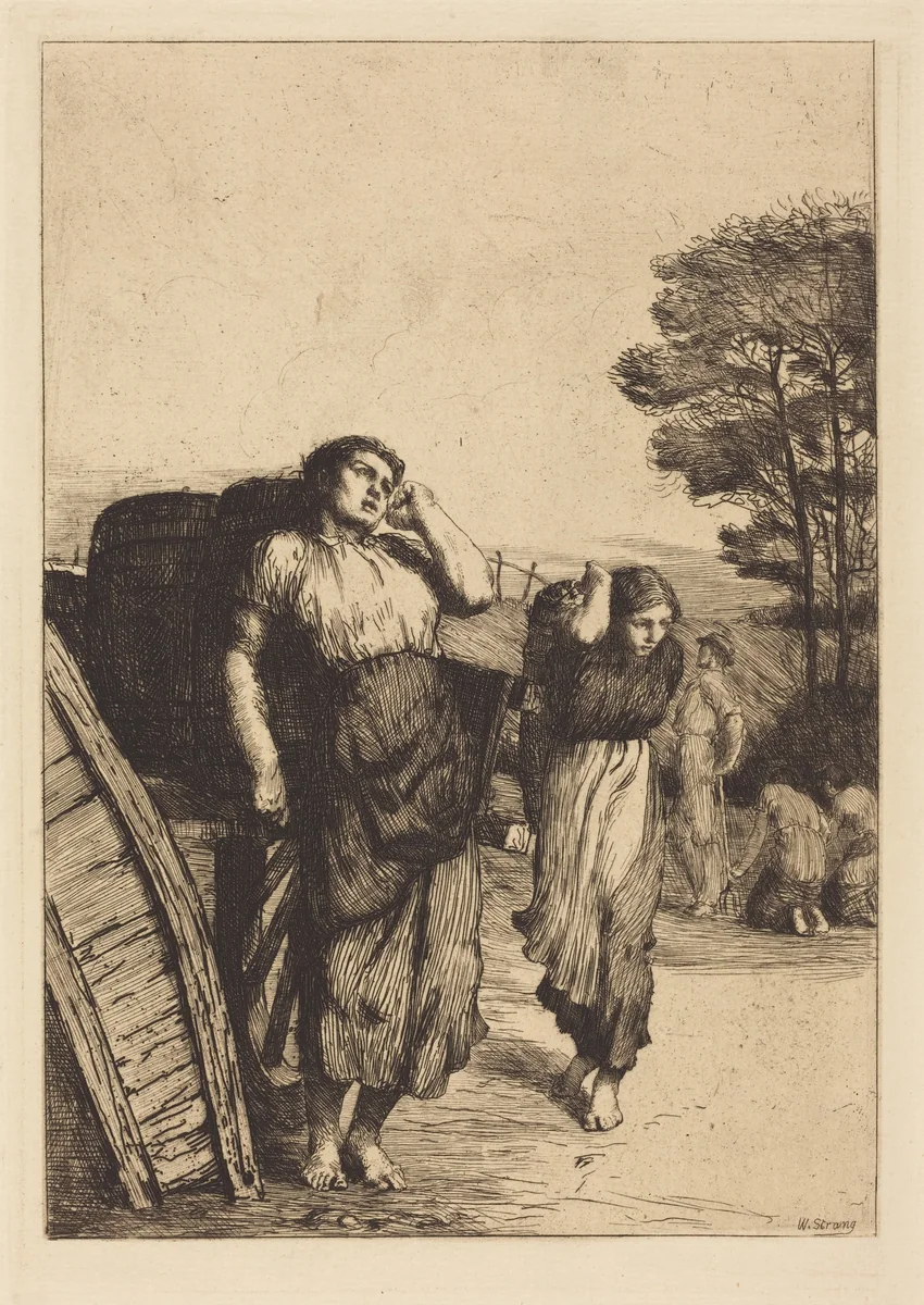 Potato Lifting by William Strang, print, 1882