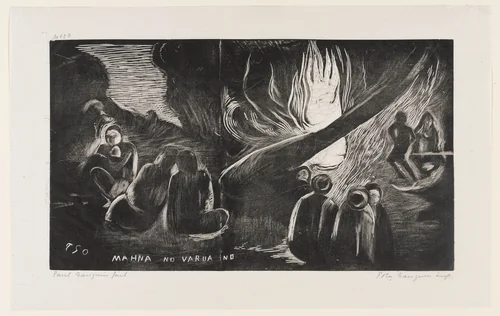 Mahna no varua ino (The Spirit of Evil Is Speaking) by Paul Gauguin, print, 1894