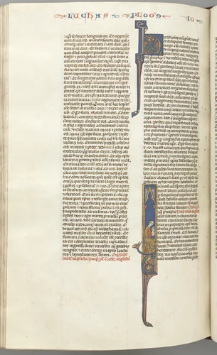 Fol. 425v, John, historiated initial I, John seated writing by Unknown, book, 1270-1300
